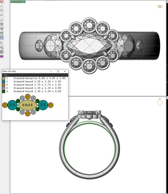 East West Marquise Custom Ring