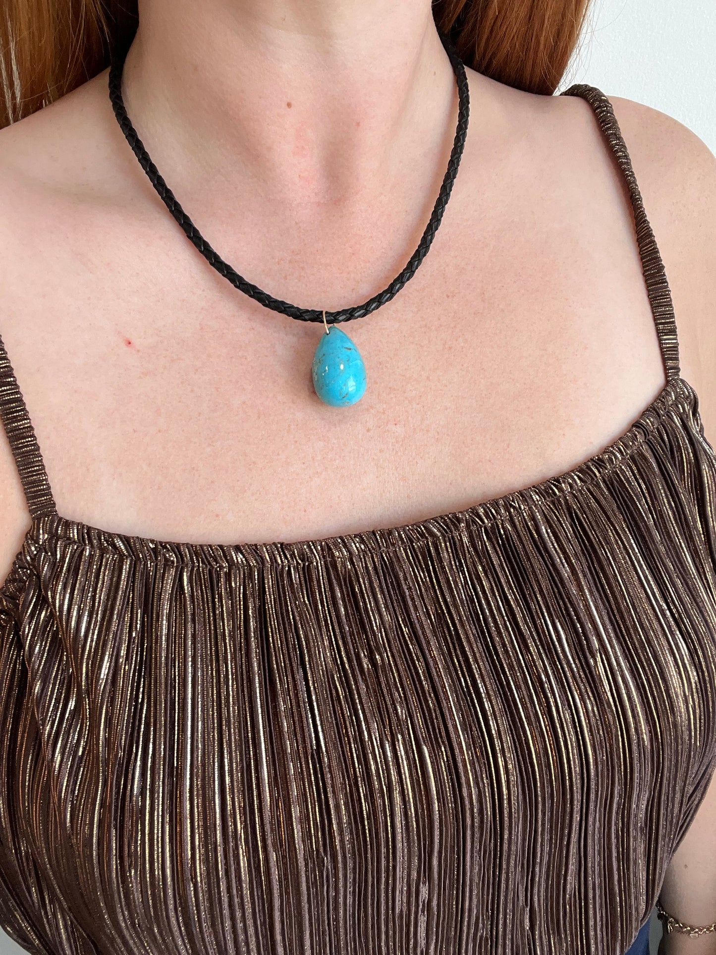 Kingman Turquoise Egg Pendant