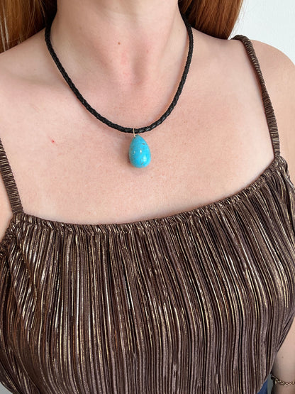 Kingman Turquoise Egg Pendant