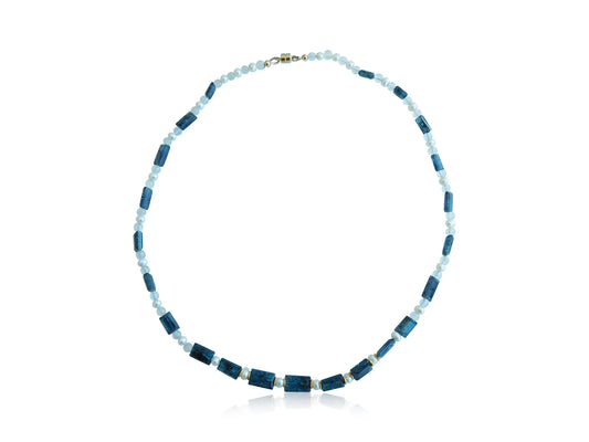 Kyanite and Seed Pearl Necklace