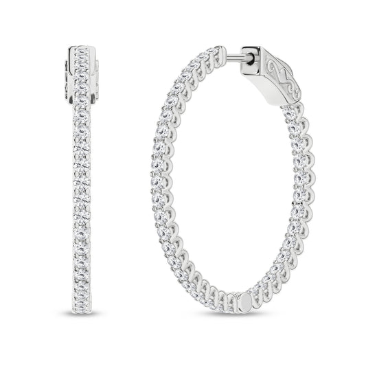 Inside-Out Lab Grown Diamond Hoop Earrings