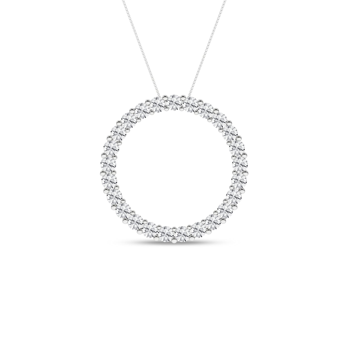 Lab Diamond Circle Pendant