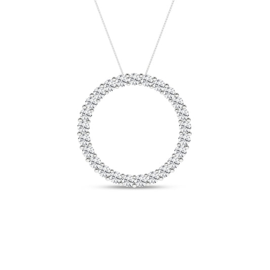 Lab Diamond Circle Pendant