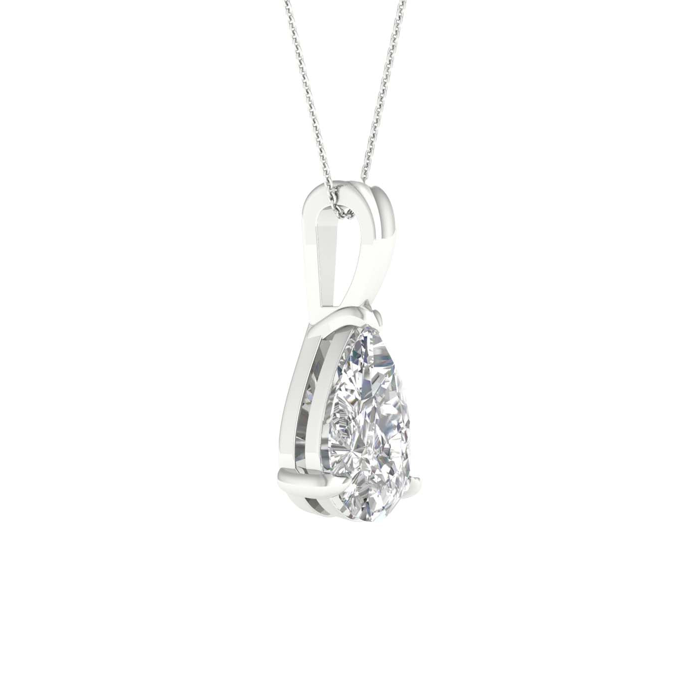 1 carat Pear Lab Diamond Pendant