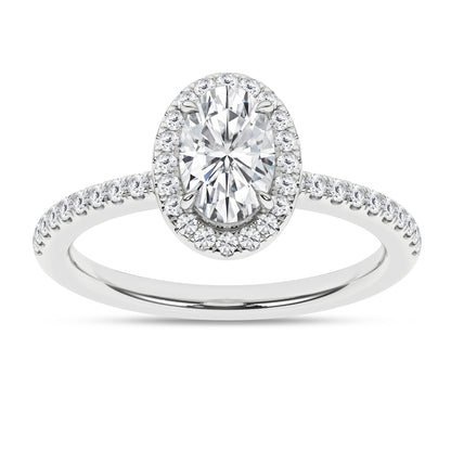 1 ct Oval Lab Diamond Engagement Ring