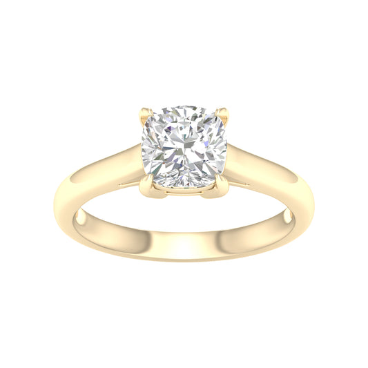 2 carat Cushion Lab Grown Diamond Solitaire Ring