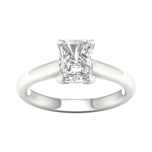 1 1/2 carat Radiant Lab Grown Diamond Solitaire Ring