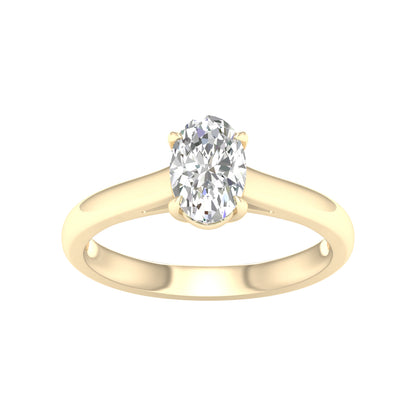 1 carat Oval Lab Grown Diamond Solitaire Ring