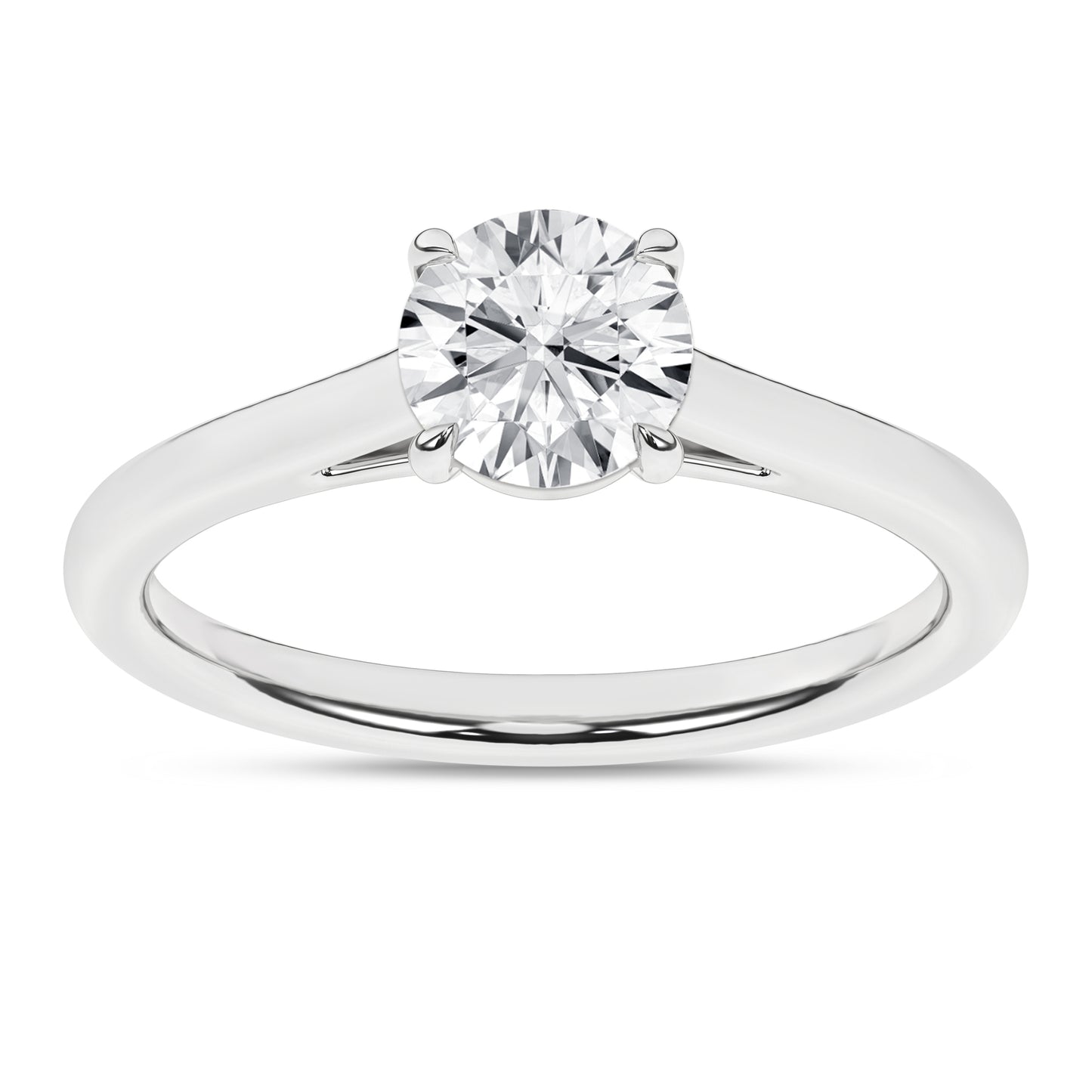 1 carat Round Lab Grown Diamond Solitaire Ring