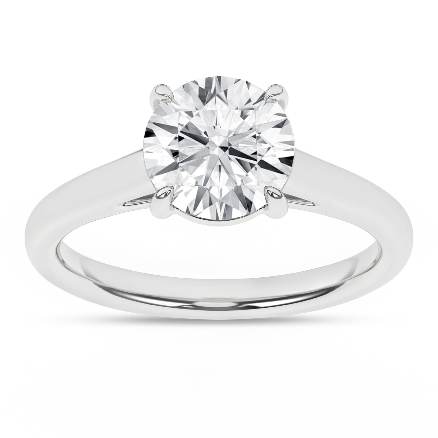 2 carat Round Lab Grown Diamond Solitaire Ring