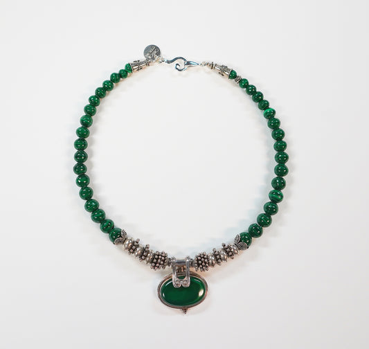 Malachite Necklace with Pendant