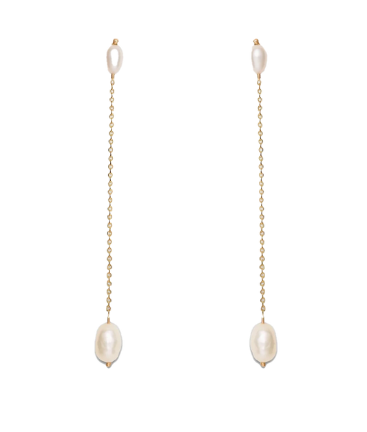 Long Pearl Shower Earrings