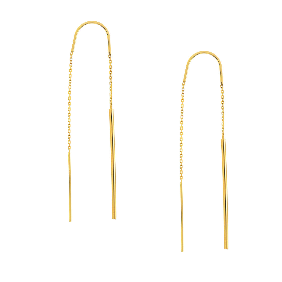 Polished Stick Threader Earrings