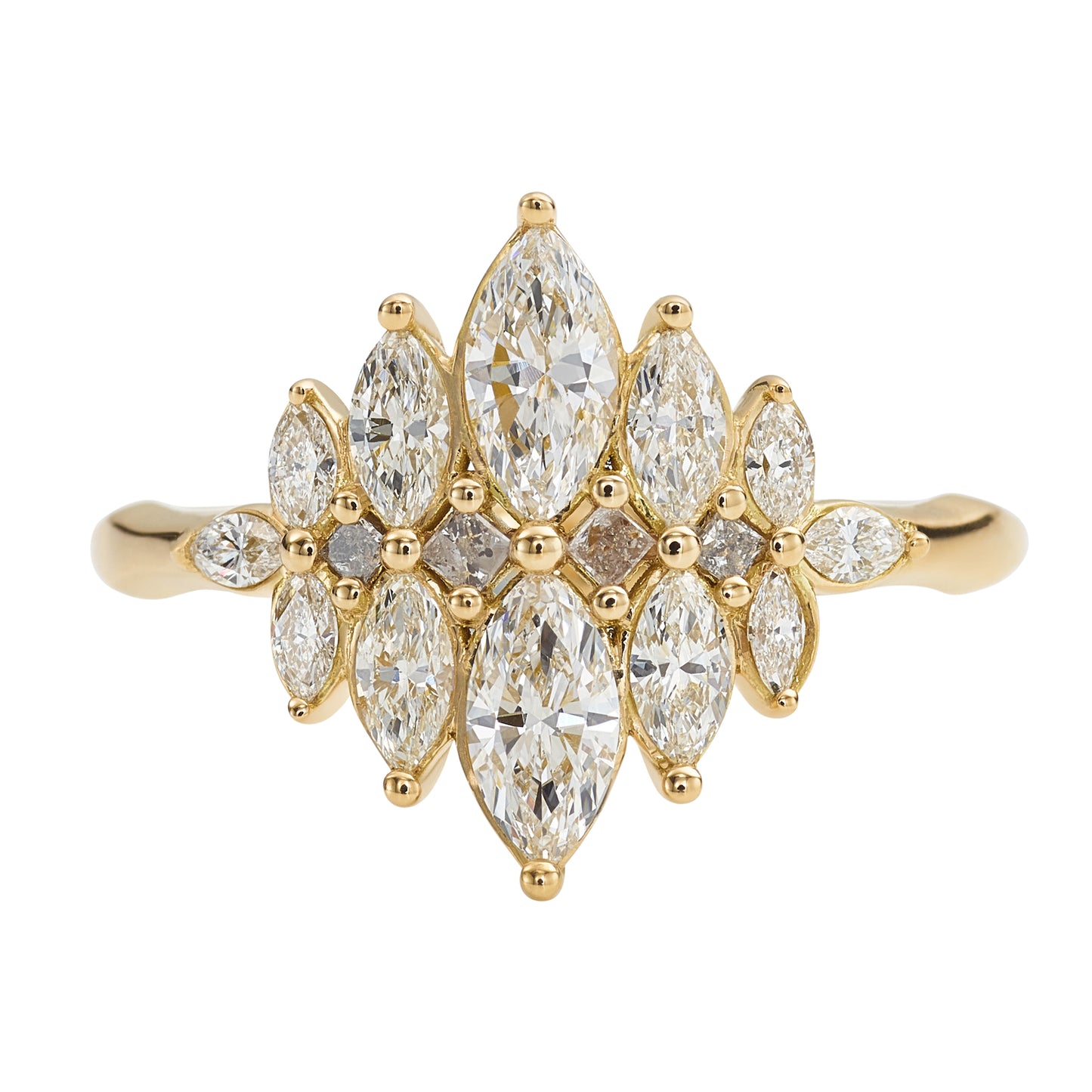 Marquise Diamond Cluster Ring