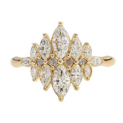 Marquise Diamond Cluster Ring