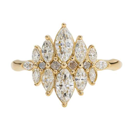 Marquise Diamond Cluster Ring