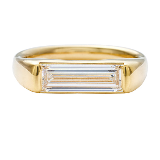 Minimalist Baguette Cut Diamond Ring