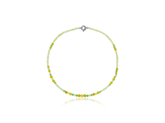 Moonstone, Chrysoprase, and Opal Necklace