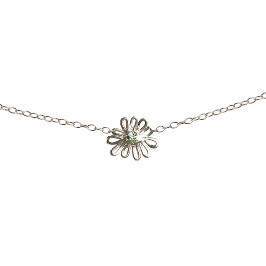 Tsavorite Wildflower Necklace