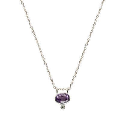 Amethyst and Diamond Pendant