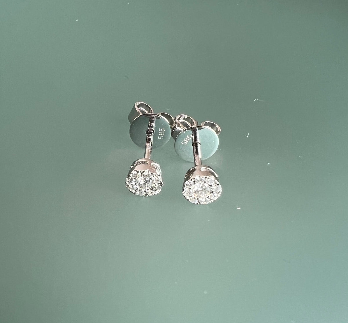 Natural Diamond Cluster Earrings