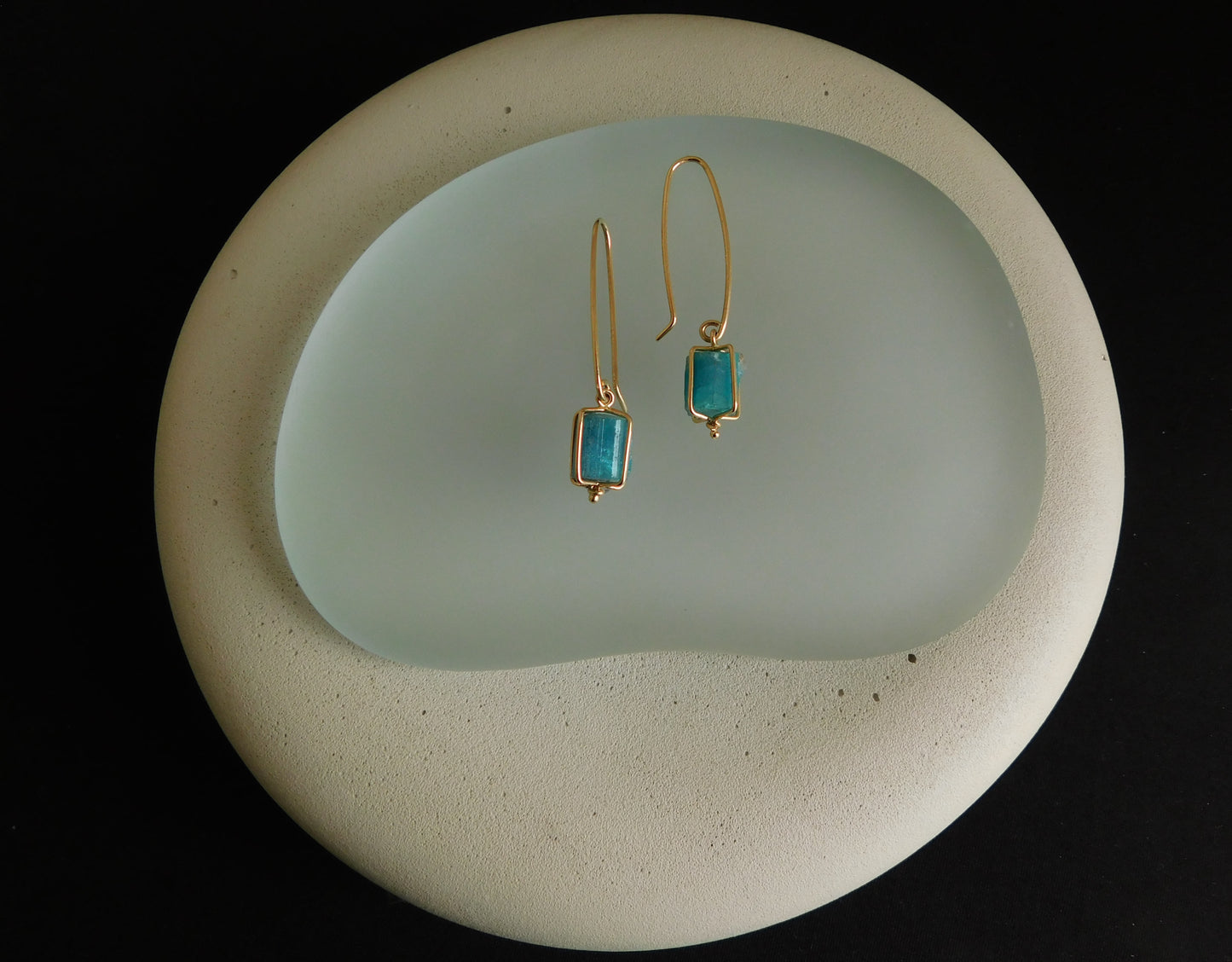 Paraiba Tourmaline Gold Earrings