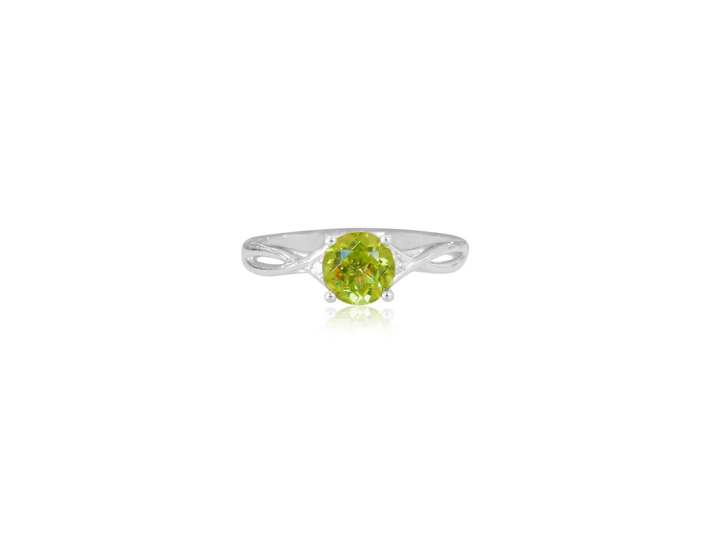 Peridot White Gold Ring