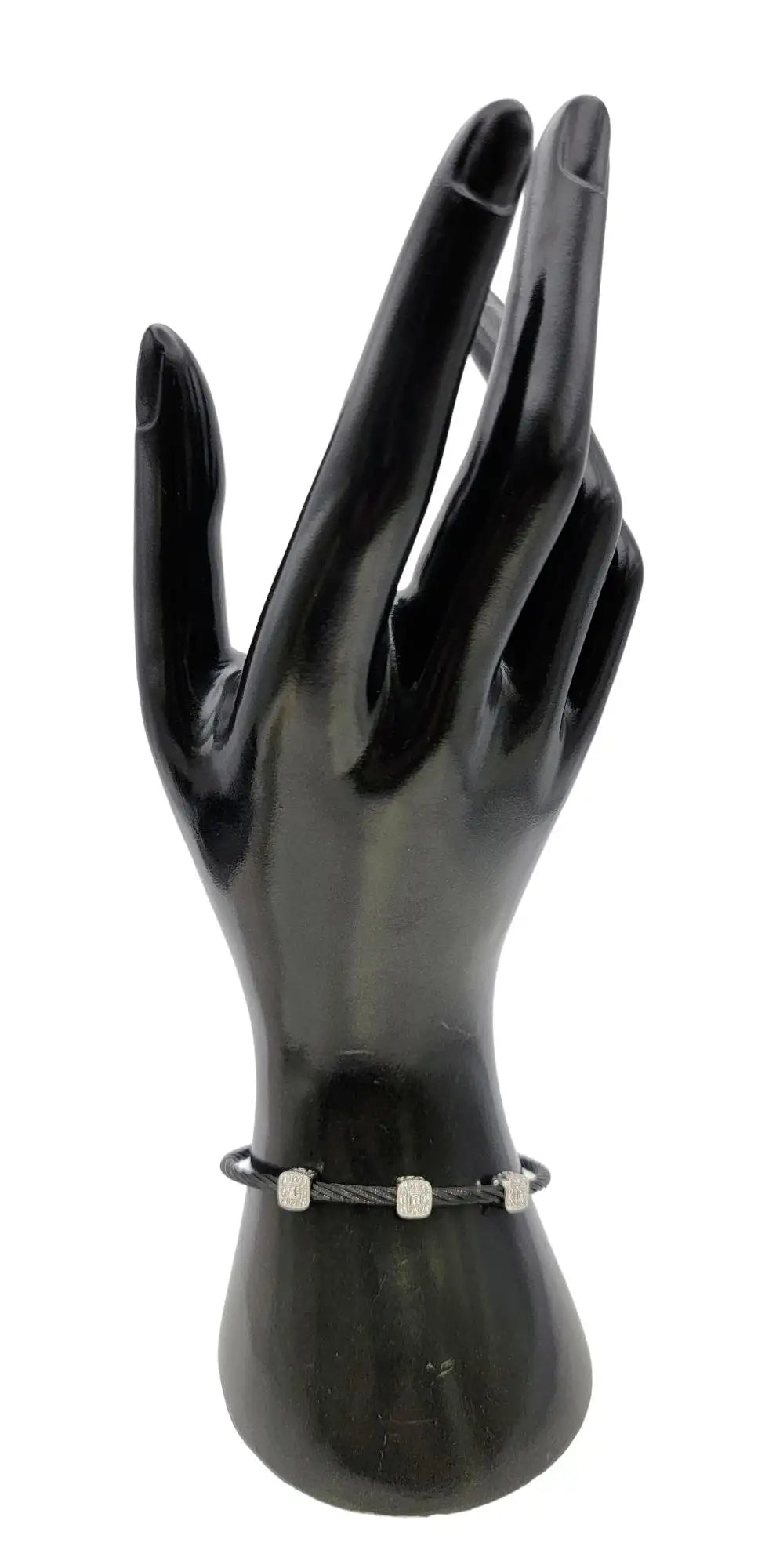 Charriol Diamond Stationary Stainless Steel Bracelet