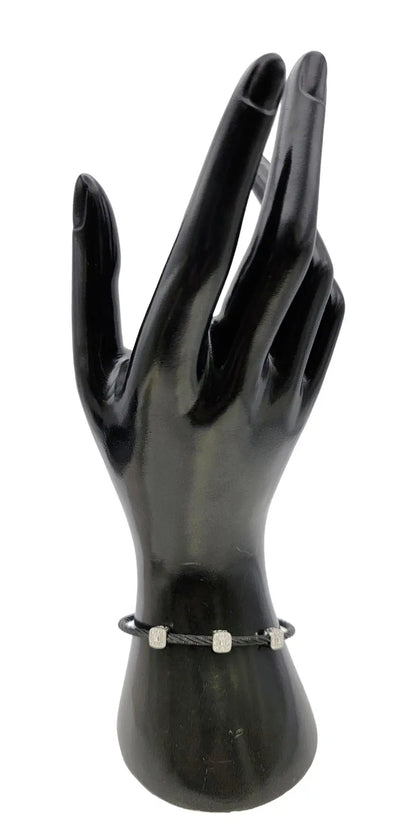 Charriol Diamond Stationary Stainless Steel Bracelet