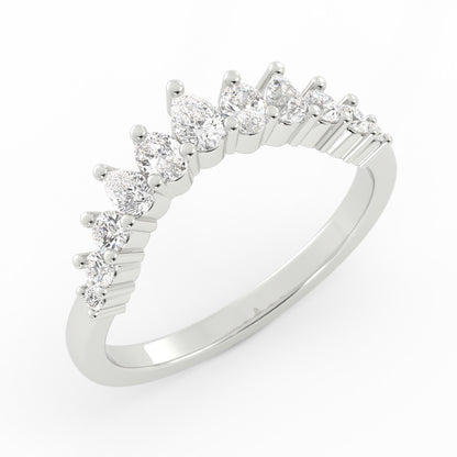 Custom Three Stone Engagement Ring Set