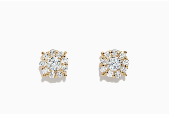 Gold Diamond Cluster Earring