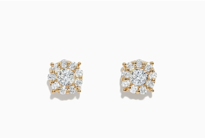 Gold Diamond Cluster Earring