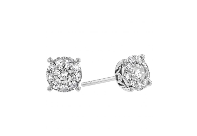 Diamond Cluster Earrings