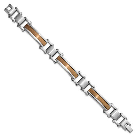 Steel Bracelet with Bronze Accent
