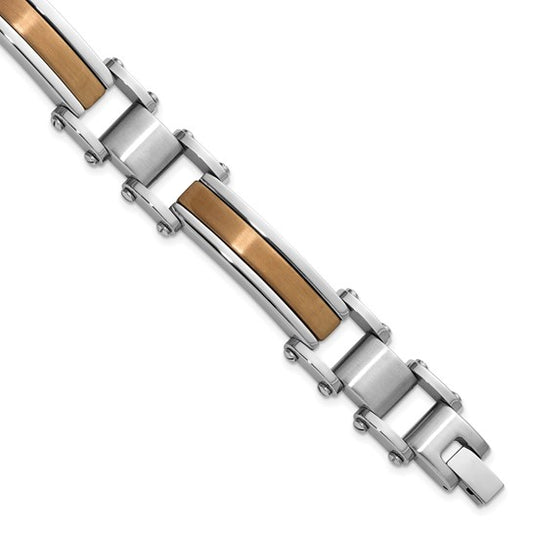 Steel Bracelet with Bronze Accent