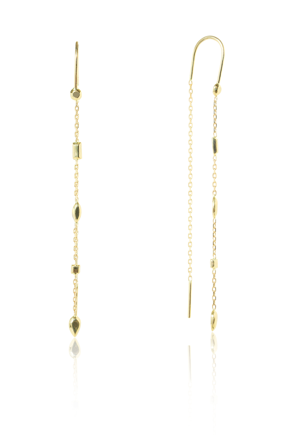 Oro Piedra Chain Drop Earrings
