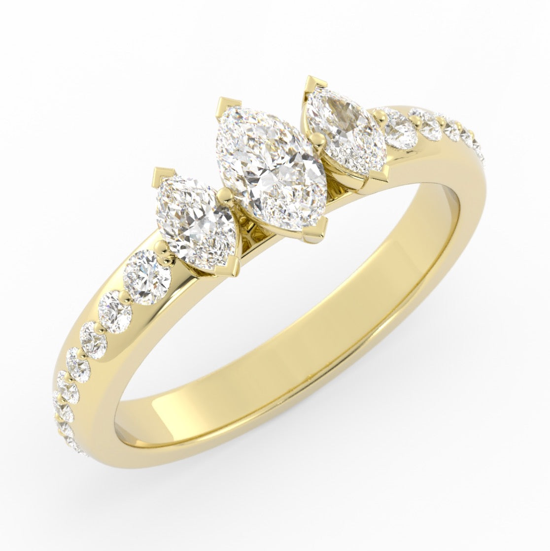 Triple Marquise Custom Ring
