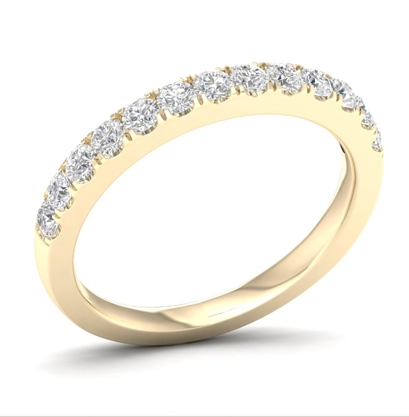 1/2 carat Lab Grown Diamond Band - Yellow Gold