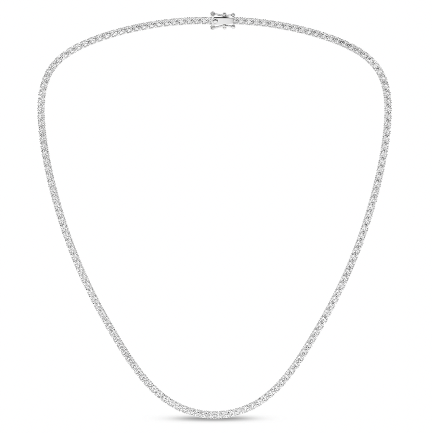 4-Prong Straight-Line Tennis Necklace
