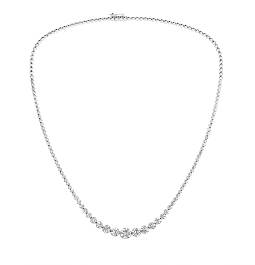 Seamless Graduated Diamond Riviera Necklace