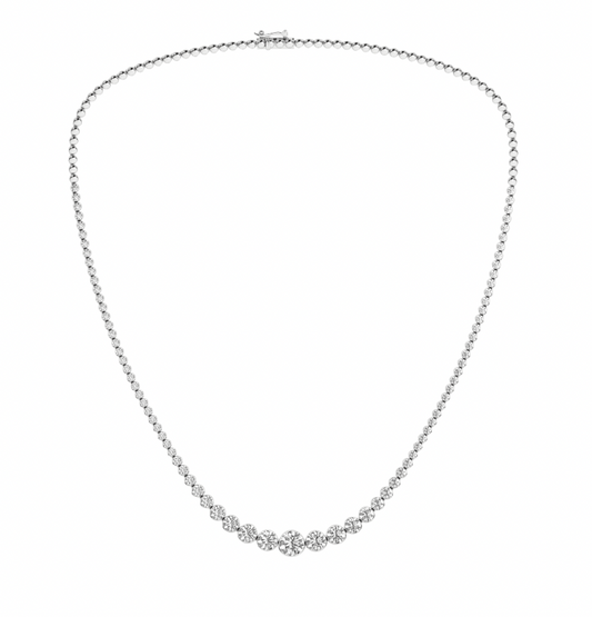 Seamless Graduated Diamond Riviera Necklace