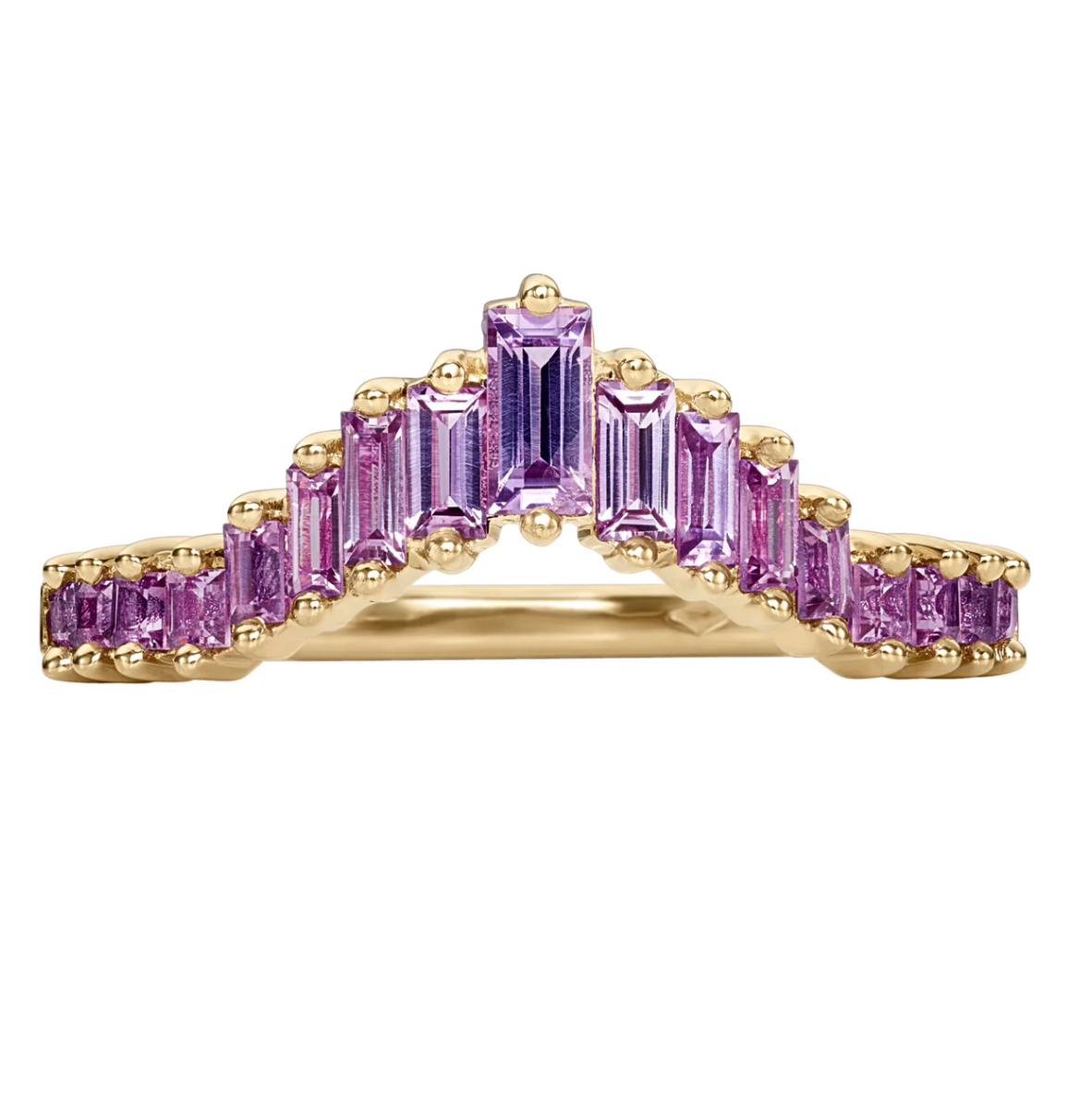 Lilac Sapphire Tiara Ring