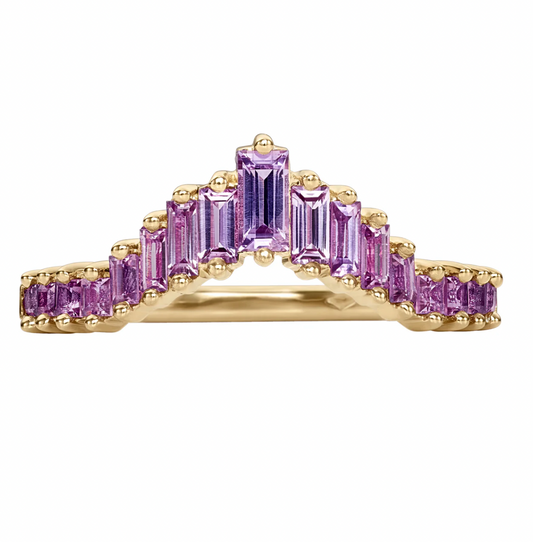 Lilac Sapphire Tiara Ring