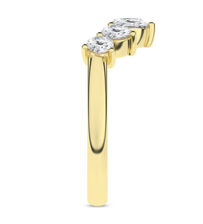 Chevron Band - Yellow Gold