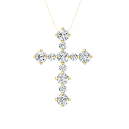 Cross Pendant - Lab Diamonds
