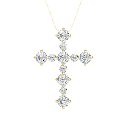 Cross Pendant - Lab Diamonds