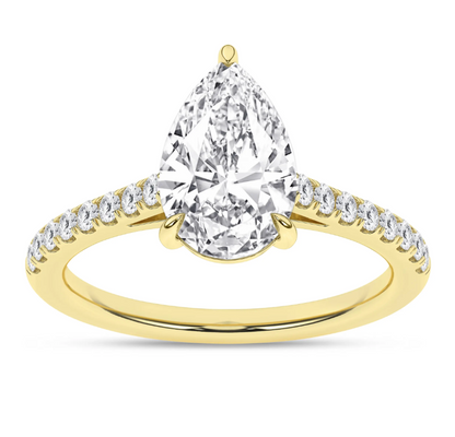 Classic Pear Lab Diamond Engagement Ring