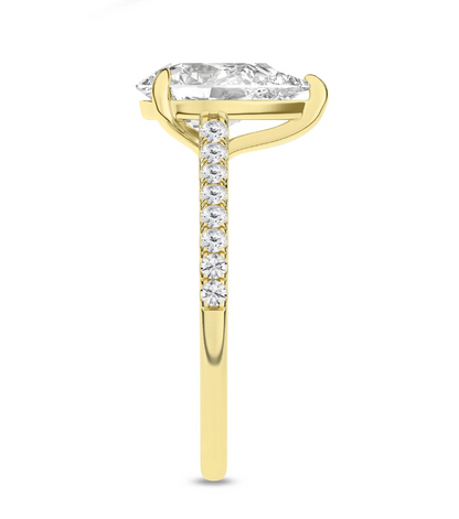 Classic Pear Lab Diamond Engagement Ring