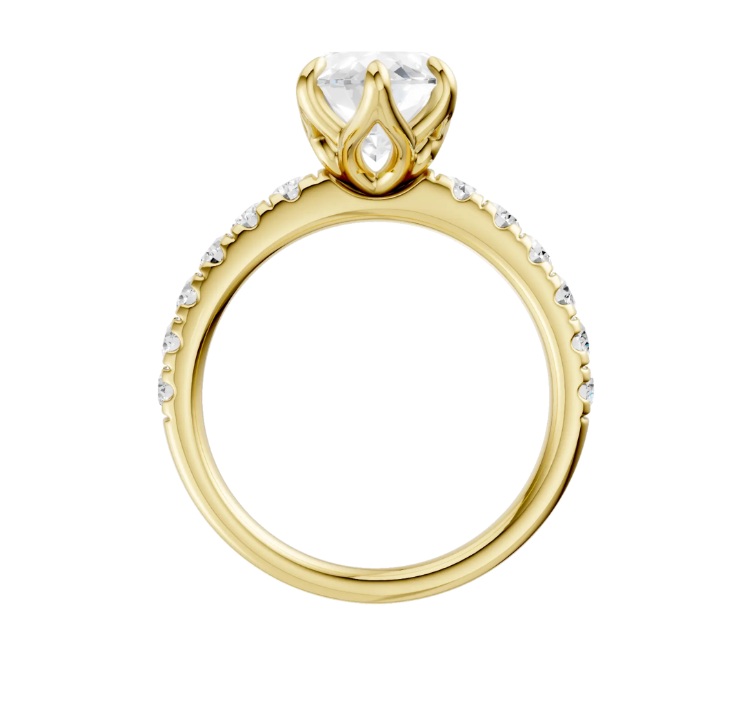 Tulip Marquise Lab Diamond Engagement Ring