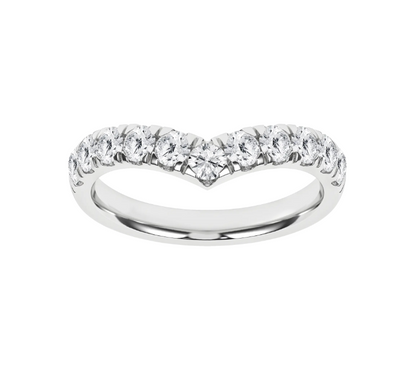 Contour Band in Lab Diamonds - White Gold